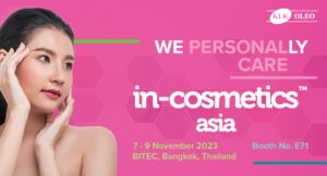 KLK OLEO Participation at In-Cosmetics Asia 2023